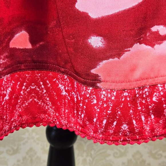 Hurley Size XL "Riley" Dress Adj. Spaghetti Strap Red Pink Elastic Waist NWT - Picture 4 of 16